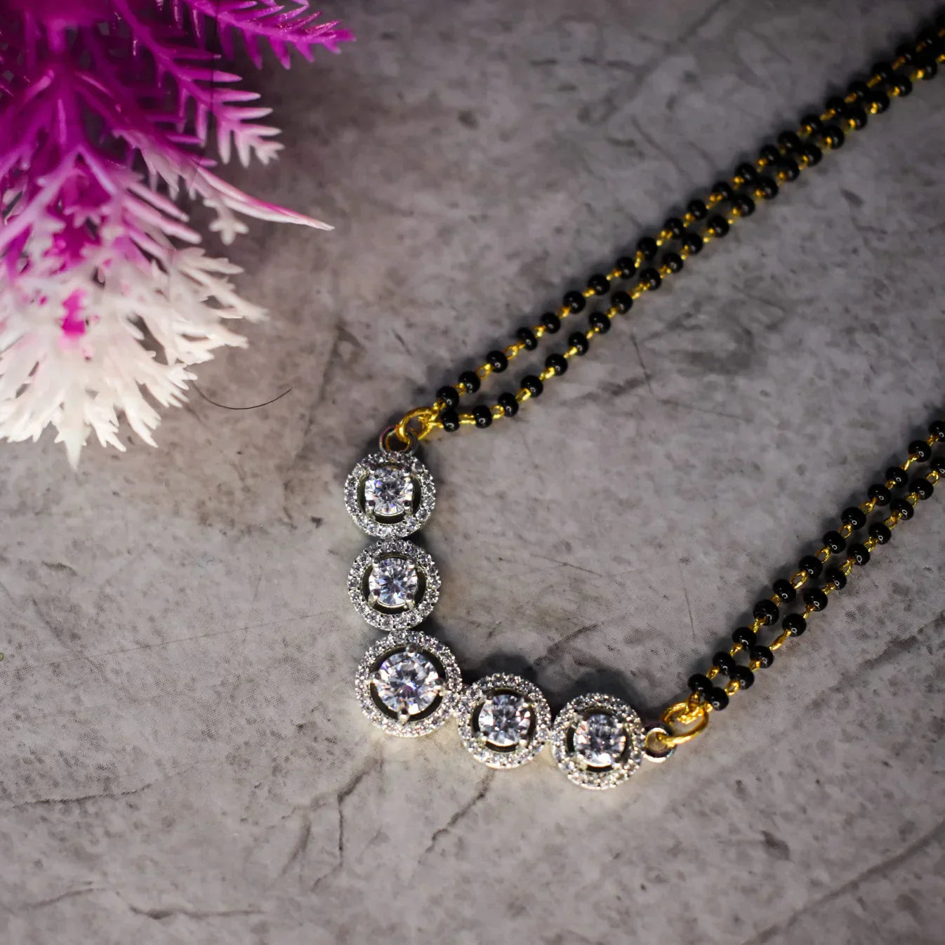 American Diamond Solitaire Mangalsutra