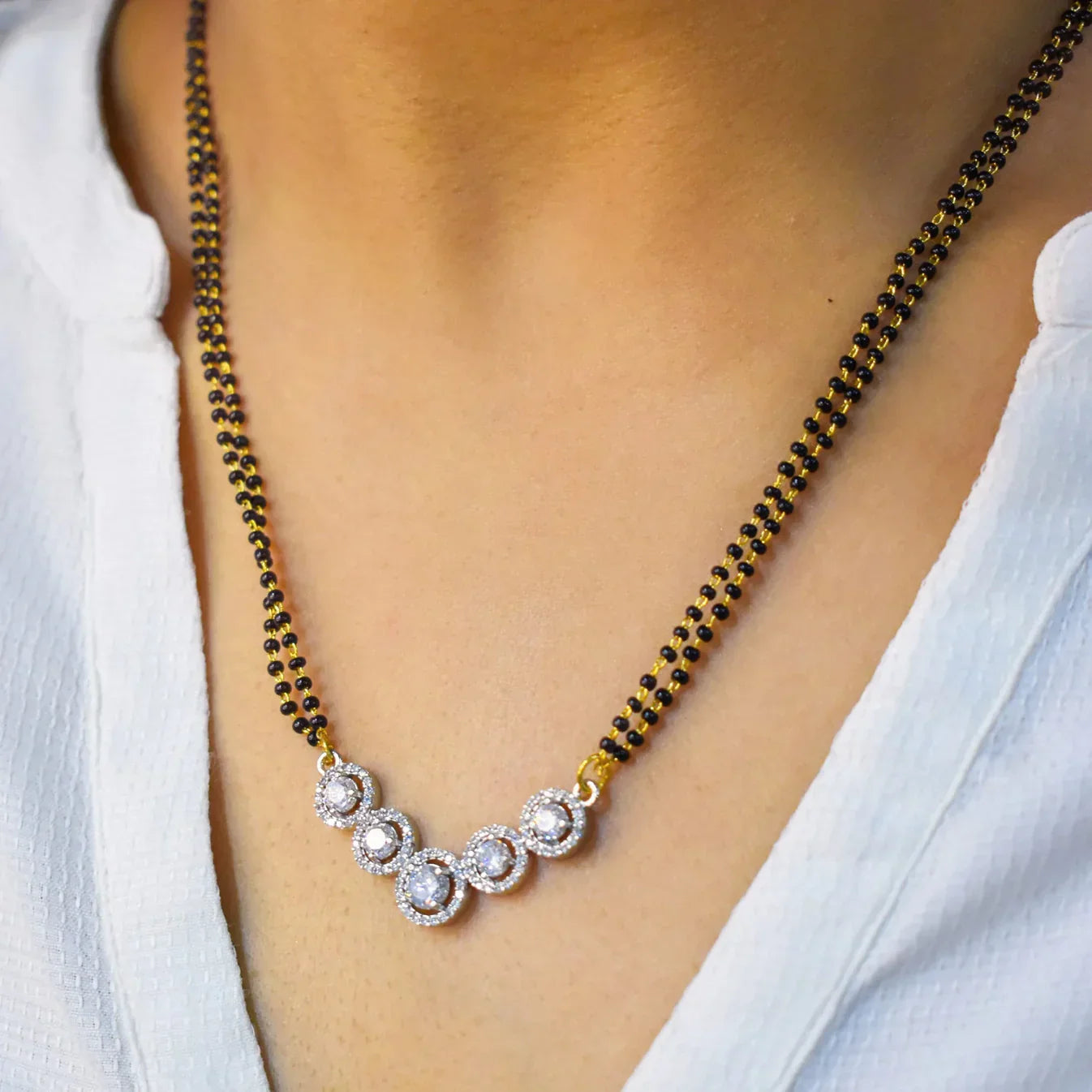 American Diamond Solitaire Mangalsutra